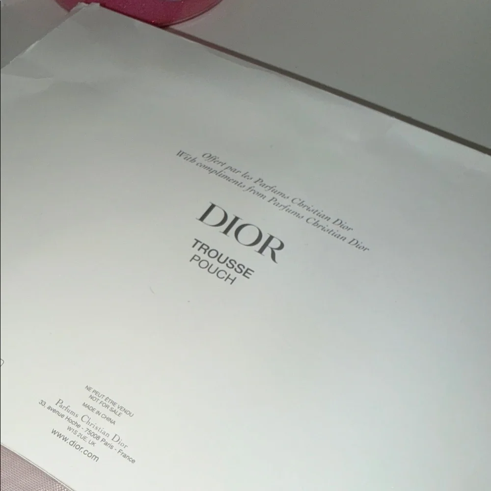 🎀Dior Soft Pink large Mesh Pouch
